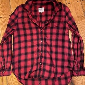 Black and red Medium American eagle button down